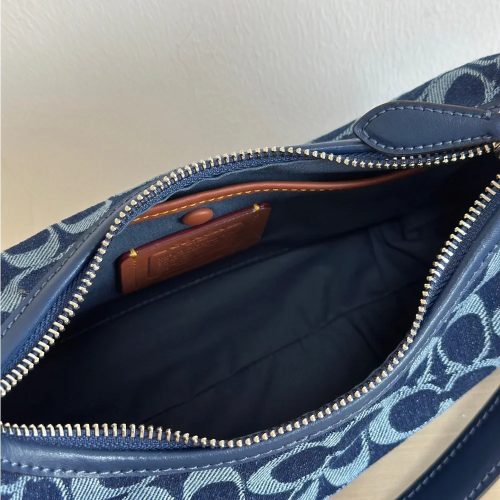 Coach Denim Juliet Bag Blue Shoulder Crossbody - Picture 6 of 9